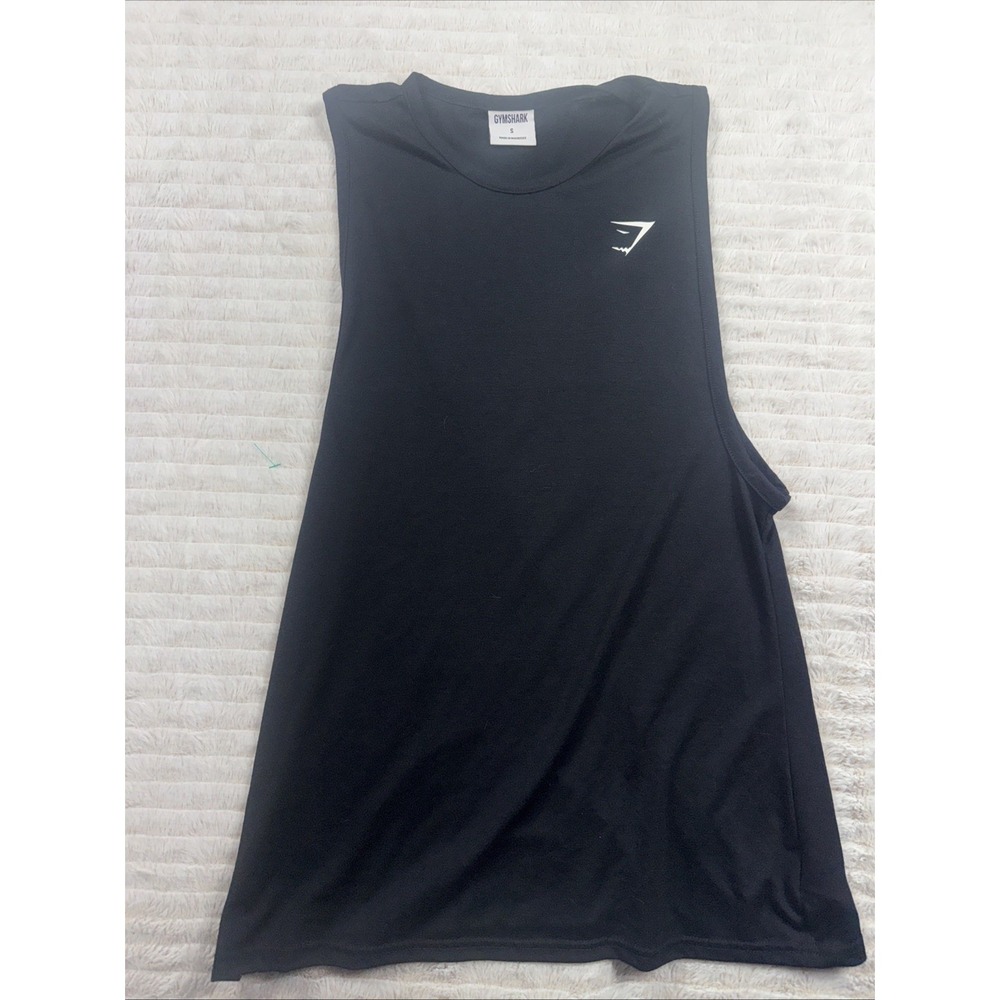 Gymshark mens sleeveless muscle athletic tank top black size small
